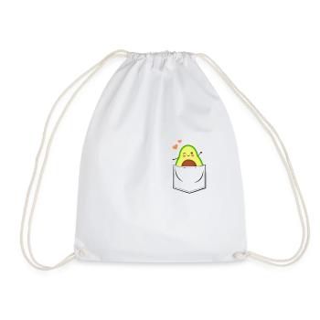 I love avocado fruit in the breast pocket - Drawstring Bag - white - Front
