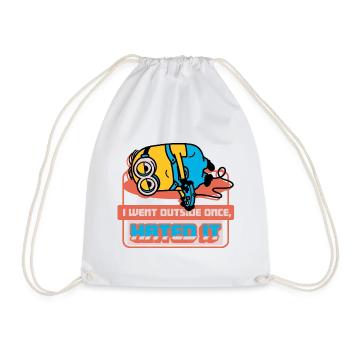 Les Minions Dave Était Une Fois Dehors Citation - Sac de sport léger - blanc - Devant