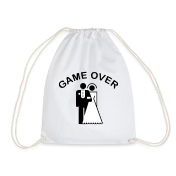 Game Over Just Married - Drawstring Bag - white - Front