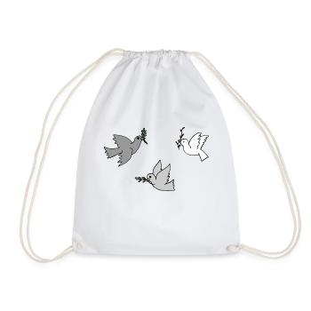 pigeon pigeon dove animal animaux mariage1 - Sac de sport léger - blanc - Devant