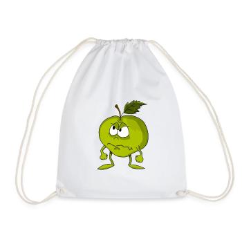 apple - Drawstring Bag - white - Front