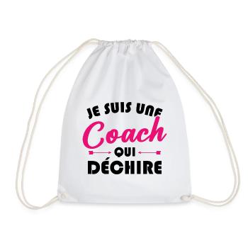 Je suis une coach qui déchire - Sac de sport léger - blanc - Devant