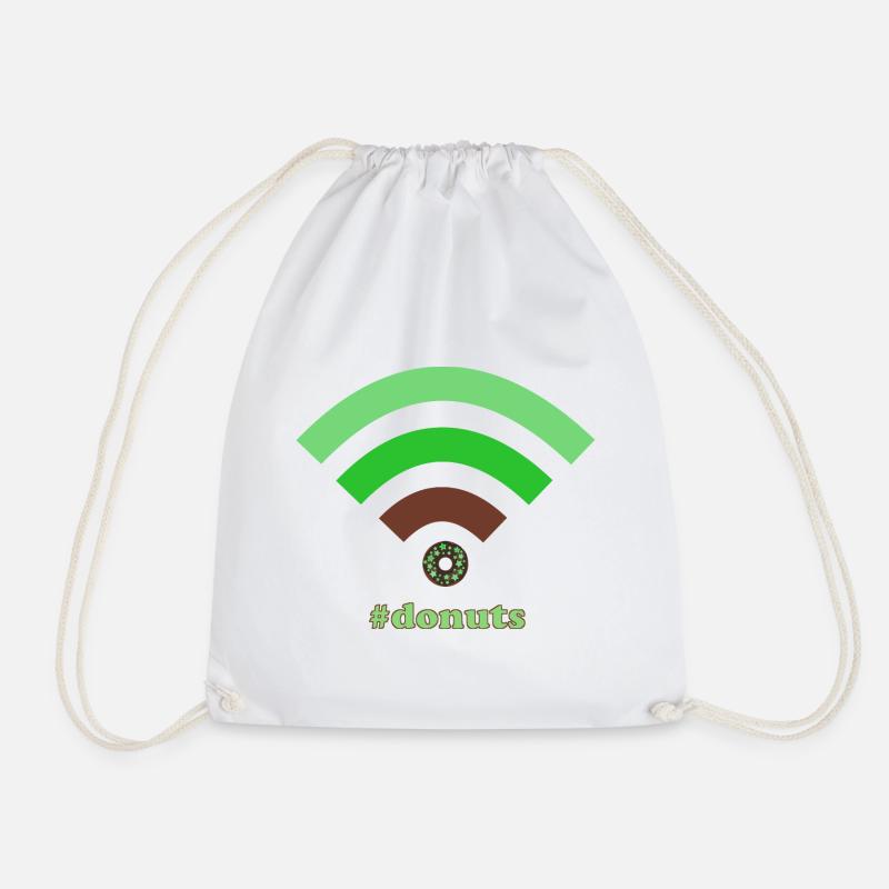 wifi donuts - Turnbeutel - Weiß