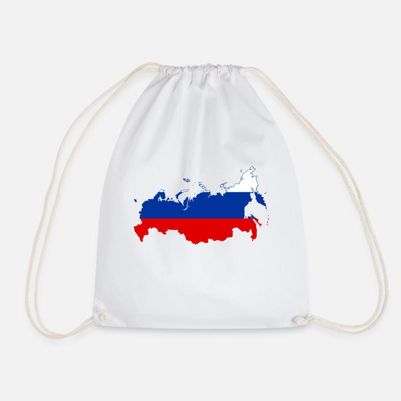 Russia - Drawstring Bag - white