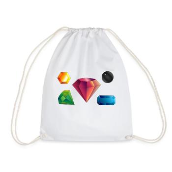 miner miner mine mine coal coal9 - Drawstring Bag - white - Front
