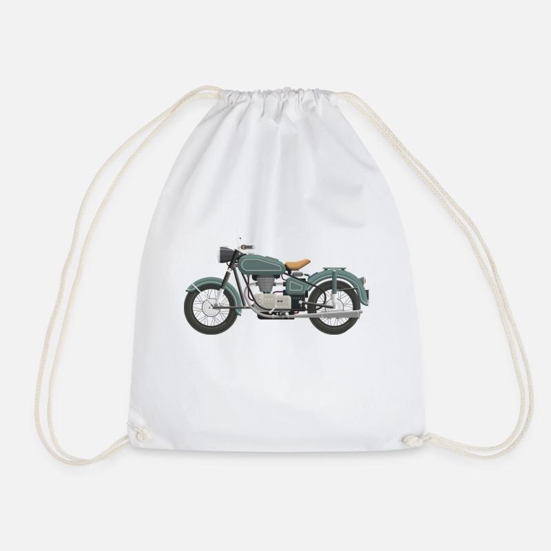 Motorrad - Turnbeutel - Weiß