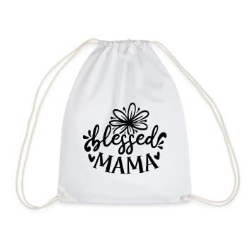 blessed mama - Turnbeutel - Weiß - Vorne