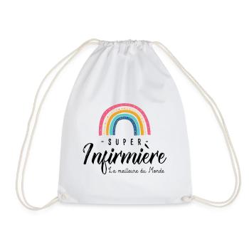 super infirmière cadeau meilleure infirmiere - Sac de sport léger - blanc - Devant