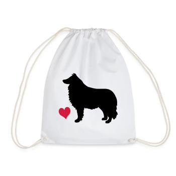 Dog - Drawstring Bag - white - Front