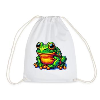 Frog - Drawstring Bag - white - Front