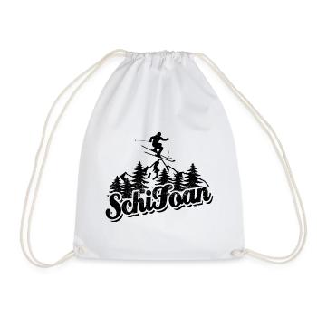 Ski, Schi Foan, Wintersport, Skiurlaub - Turnbeutel - Weiß - Vorne