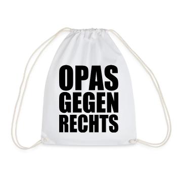 Opas gegen rechts - Turnbeutel - Weiß - Vorne