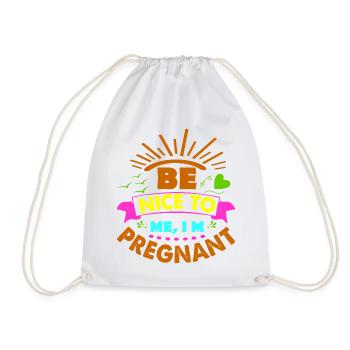 Mère Enceinte Bébé Nourrisson T-shirt Maman - Sac de sport léger - blanc - Devant
