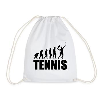 tennis evolution Tennis spieler platz coach - Turnbeutel - Weiß - Vorne
