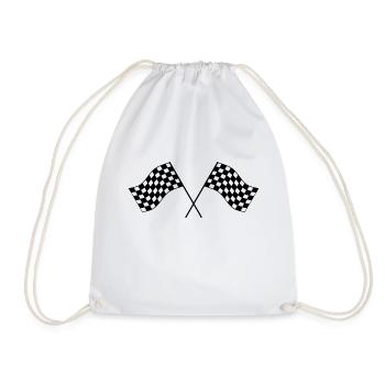 Drapeaux de course Racing flaggs - Sac de sport léger - blanc - Devant