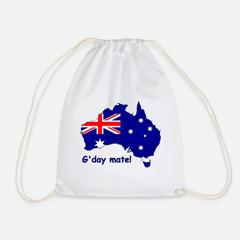 G'day Mate Australische Flagge - Turnbeutel - Weiß