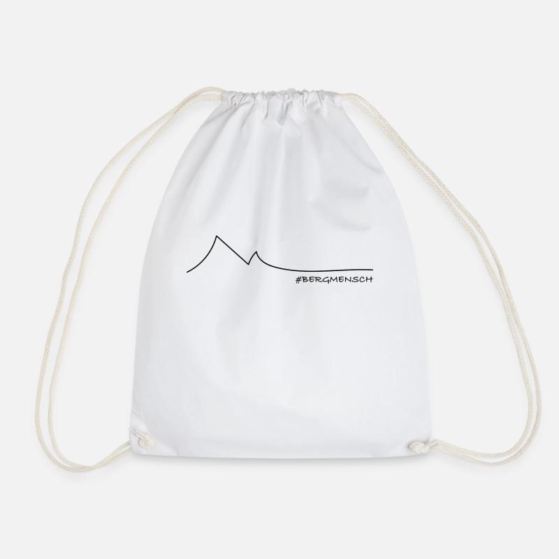 Mountain lover - Drawstring Bag - white