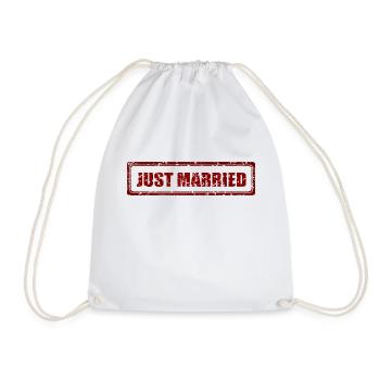Just Married Married Married Married - Drawstring Bag - white - Front