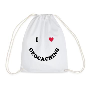 Geocaching - Drawstring Bag - white - Front