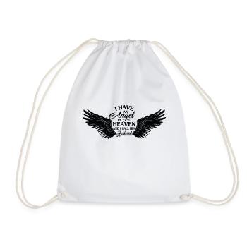 I Have An Angel In Heaven - Drawstring Bag - white - Front
