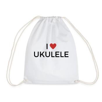 Ich liebe Ukulele - J’adore le ukulélé - Sac de sport léger - blanc - Devant