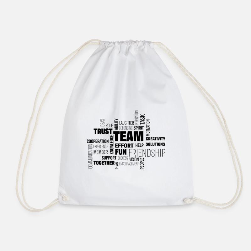 team - Drawstring Bag - white