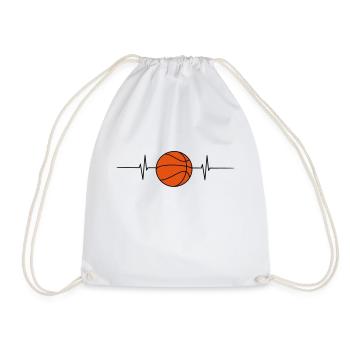 ballon de basket,fréquence cardiaque,sport,formes - Sac de sport léger - blanc - Devant