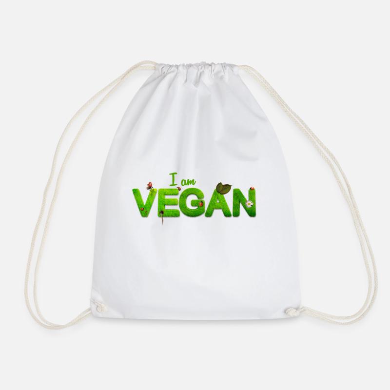 I am vegan - Turnbeutel - Weiß