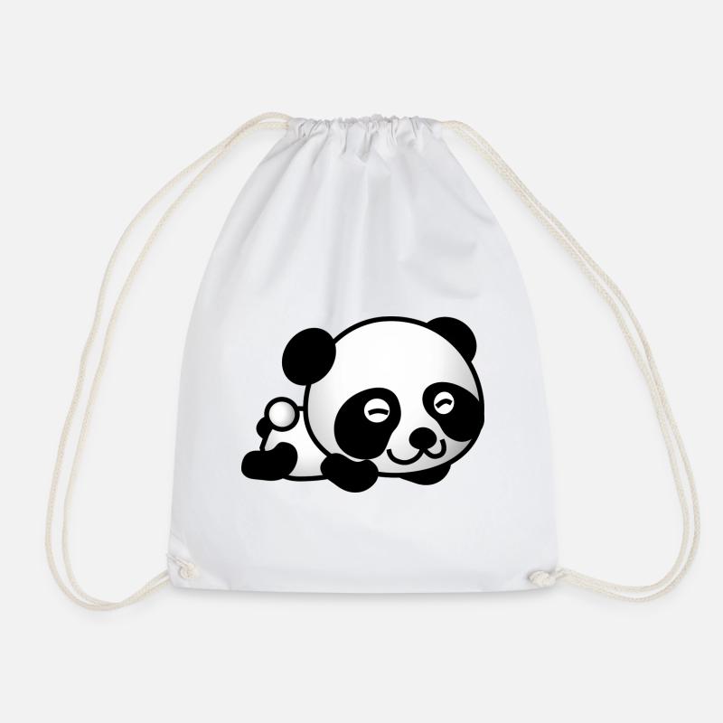 Panda Heureux - Sac de sport léger - blanc