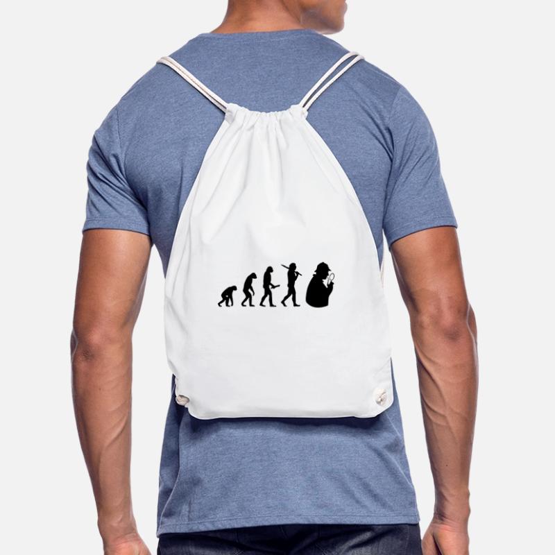 sherlock holmes evolution progress development Drawstring Bag