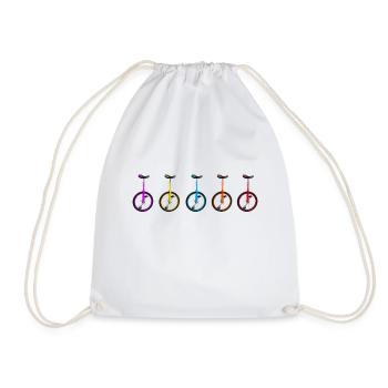 Unicycle Oneweel - Drawstring Bag - white - Front