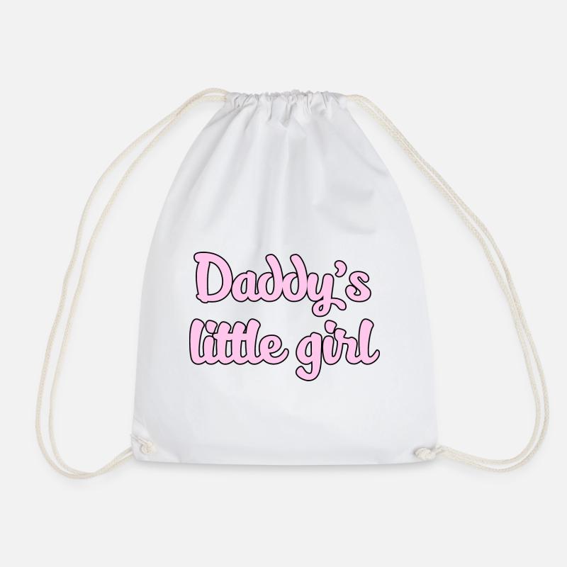 Daddy's Girl graphic - Drawstring Bag - white