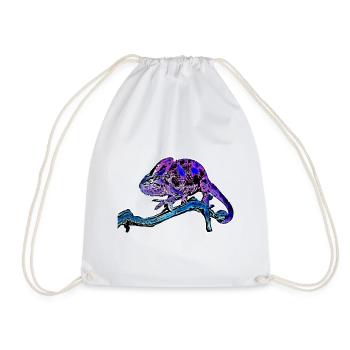 Chameleon - Drawstring Bag - white - Front