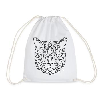 Katze Geometric - Turnbeutel - Weiß - Vorne