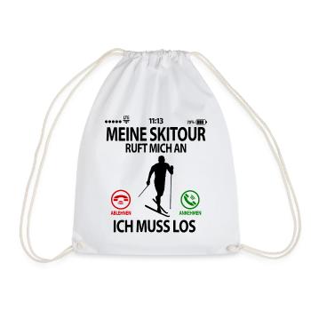 Skitourengeher Skitour Tourengeher Sprüche Lustig - Turnbeutel - Weiß - Vorne