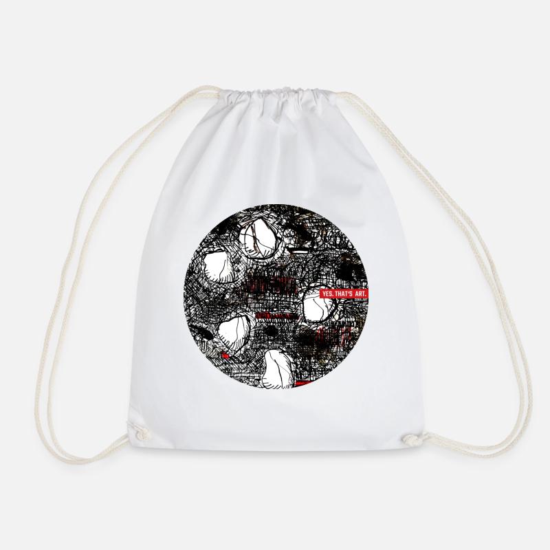 YES, THAT's ART. - Drawstring Bag - white