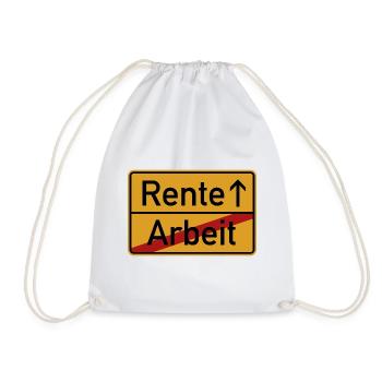 Rente - Rentner Ruhestand Pension - Turnbeutel - Weiß - Vorne