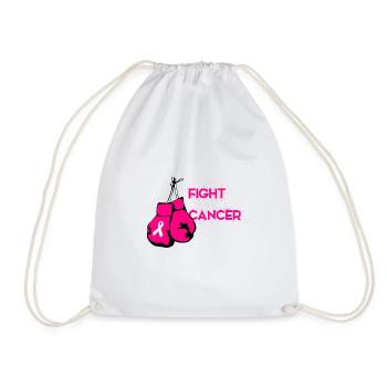 Lutte contre le cancer Rose Pink Pink Bow - Sac de sport léger - blanc - Devant