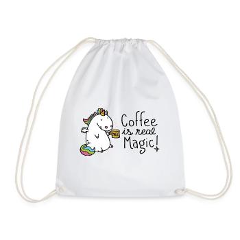 Coffee is real Magic - Drawstring Bag - white - Front