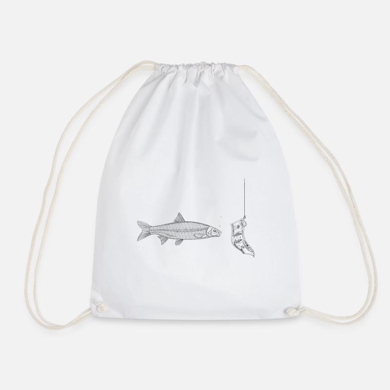 Fish dollar - Drawstring Bag - white