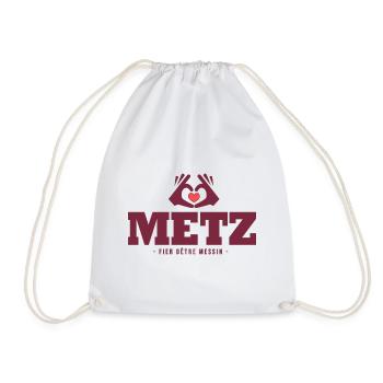 Metz football j aime metz football foot - Sac de sport léger - blanc - Devant
