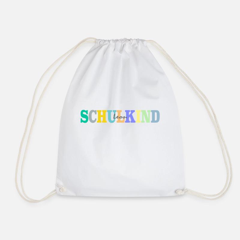 Schulkind mit Leon - Turnbeutel - Weiß