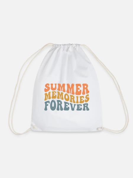 Summer Memories - Drawstring Bag - white