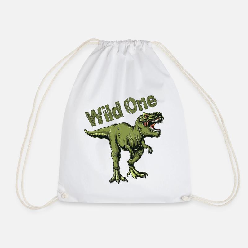 Wilder Dinosaurier - Turnbeutel - Weiß