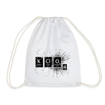 Kclo4 Pyrotechnics - Drawstring Bag - white - Front