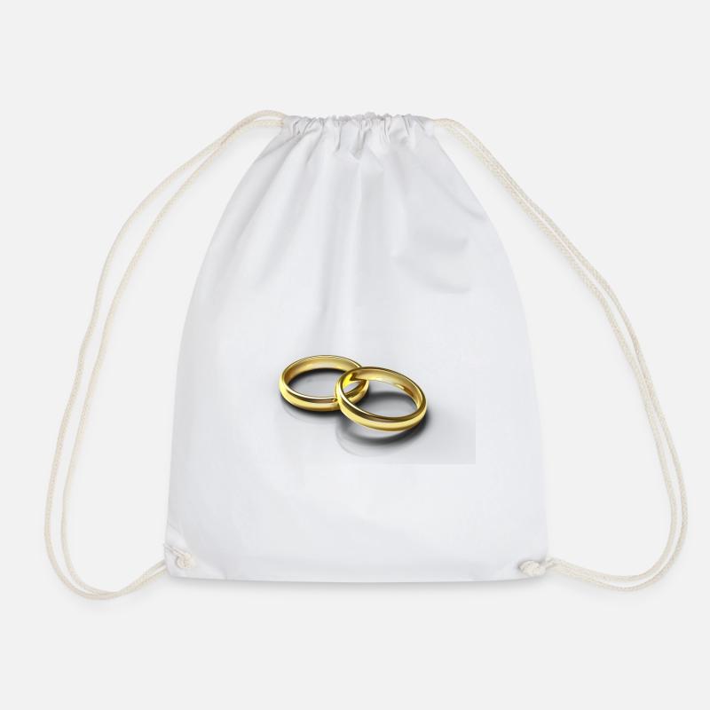 anneaux de mariage - Sac de sport léger - blanc