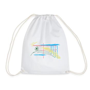 Paysage linéaire coloré - Sac de sport léger - blanc - Devant