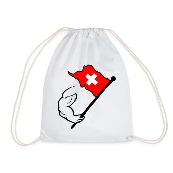 Drapeau suisse - Sac de sport léger - blanc - Devant