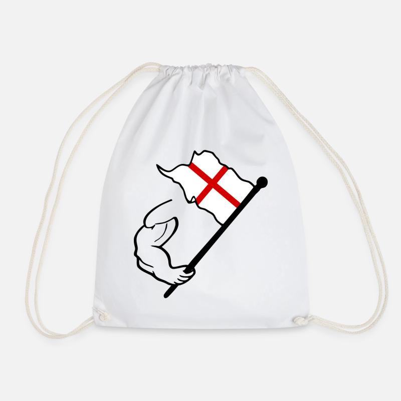 England Flagge - Turnbeutel - Weiß