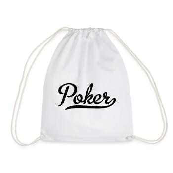 poker - Drawstring Bag - white - Front